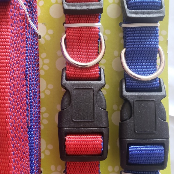 Dual-Colored Nylon Leash and Collars Set. - Picture 5 of 8